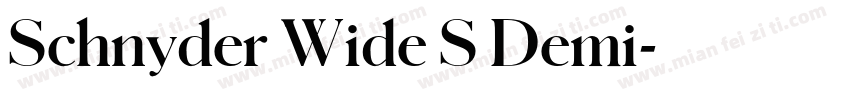 Schnyder Wide S Demi字体转换